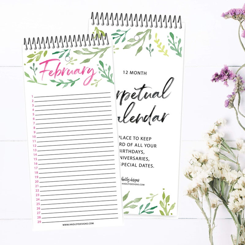 Hadley Designs Perpetual Birthday, Anniversary, Special Event Reminder Calendar Book Journal for Important Family Date Remembrance Wall Hanging, Mom Dutch Happy Bday Birthdate Gift Planner Organizer - Image 4